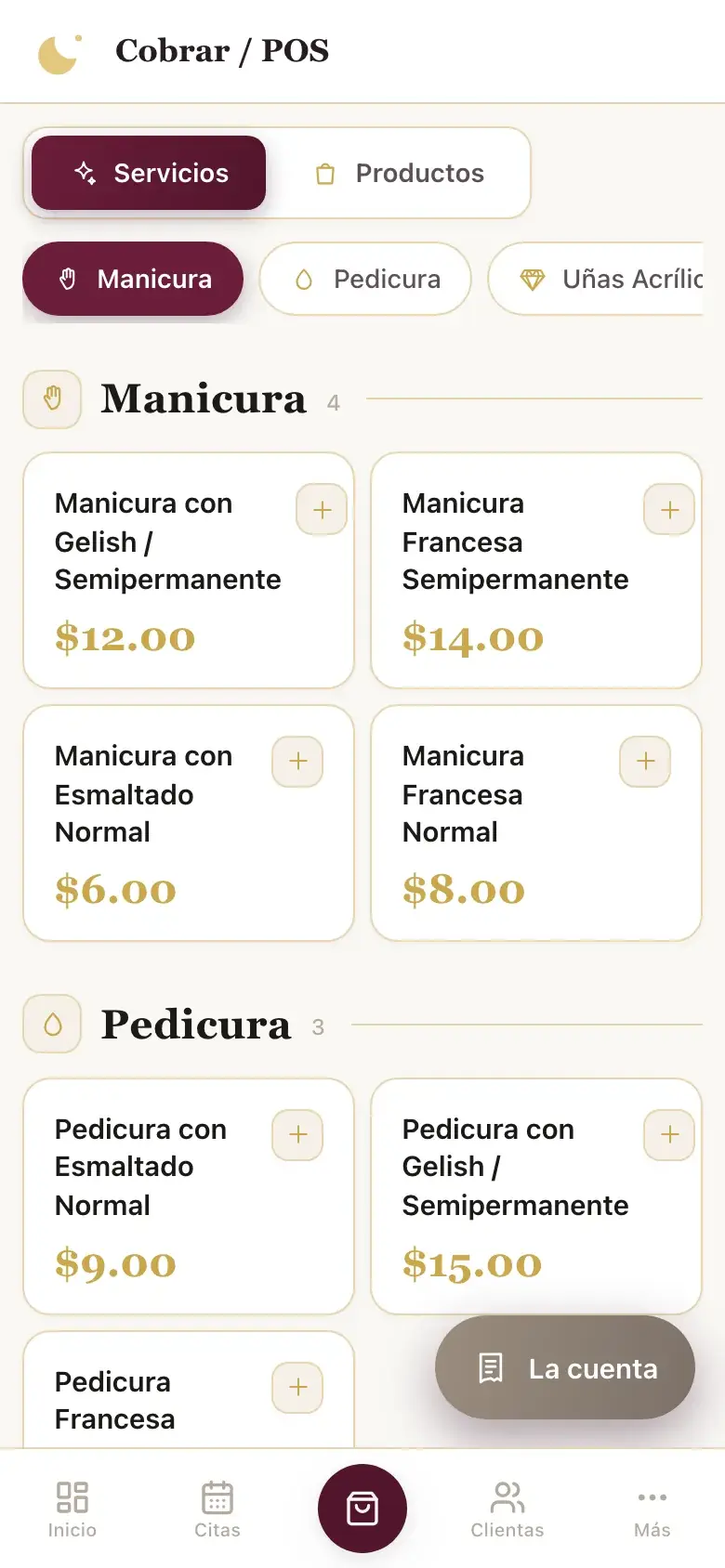 Punto de venta en la app iOS